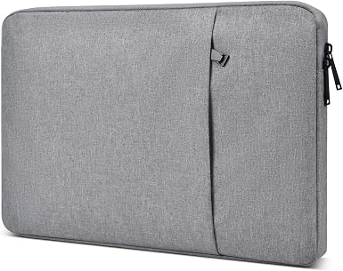 15.6 16.1 Inch Portable Monitor Case, Protective Padded Water Resistant Carrying Sleeve for 15.6" Display Monitors Shockproof Slim Travel Cover Bag with Accessory Storage Pocket, Gray