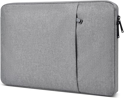 15.6 16.1 Inch Portable Monitor Case, Protective Padded Water Resistant Carrying Sleeve for 15.6" Display Monitors Shockproof Slim Travel Cover Bag with Accessory Storage Pocket, Gray