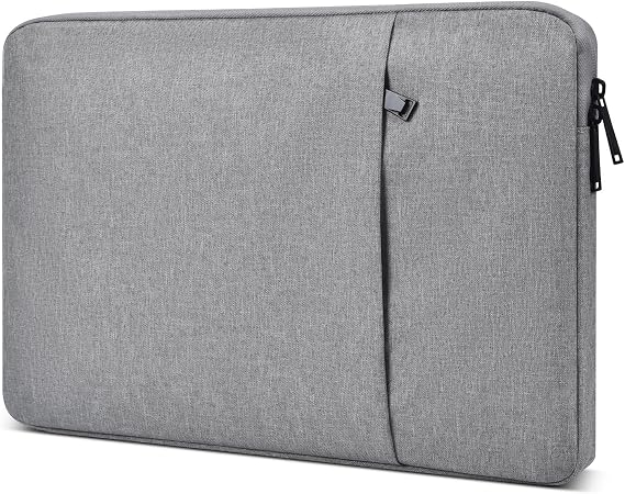 15.6 16.1 Inch Portable Monitor Case, Protective Padded Water Resistant Carrying Sleeve for 15.6" Display Monitors Shockproof Slim Travel Cover Bag with Accessory Storage Pocket, Gray