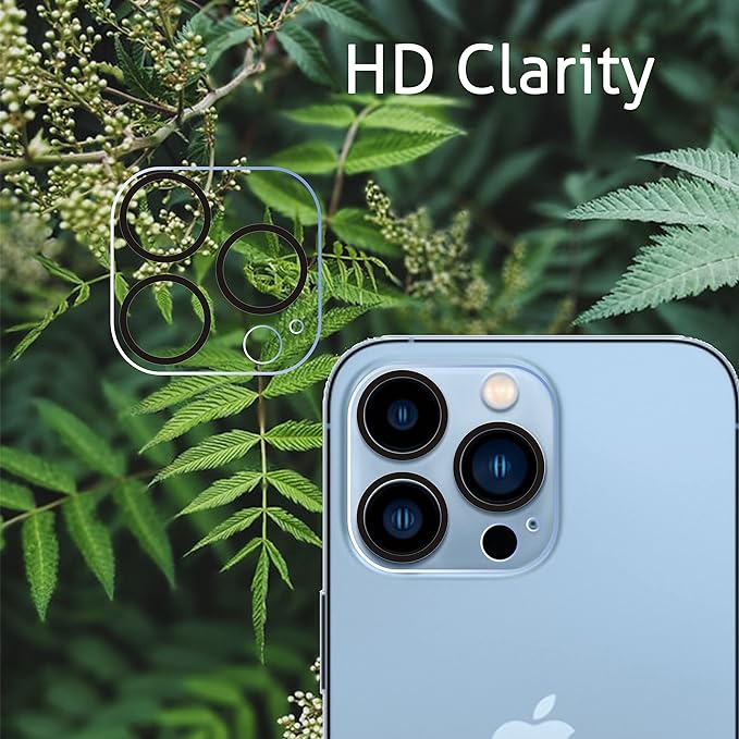 Ailun 2Pack Privacy Screen Protector for iPhone 13 Pro [6.1 inch Display] + 2 Pack Camera Lens Protector, Anti Spy Private Tempered Glass Film,[9H Hardness] - HD