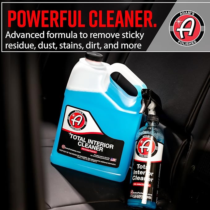 Adam's Polishes Interior Cleaner & Protectant (16oz) (2-Pack), Quick Detailer & SiO2 Protection, Ceramic Infused UV Protection, Anti-Static, For Leather, Vinyl, Plastics, Glass