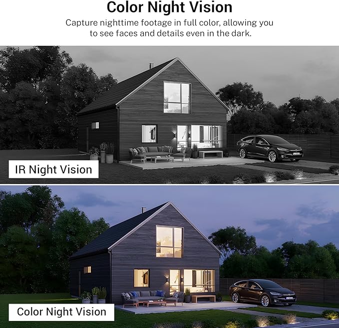 1080P Security Camera Wireless with Solar Panel, Smart AI Human Detection, 2-Way Talk, 360 Surveillance Cam, Color Night Vision, Real Time Alerts, 2.4G Wi-Fi, Cloud Storage (Sold Seperately)