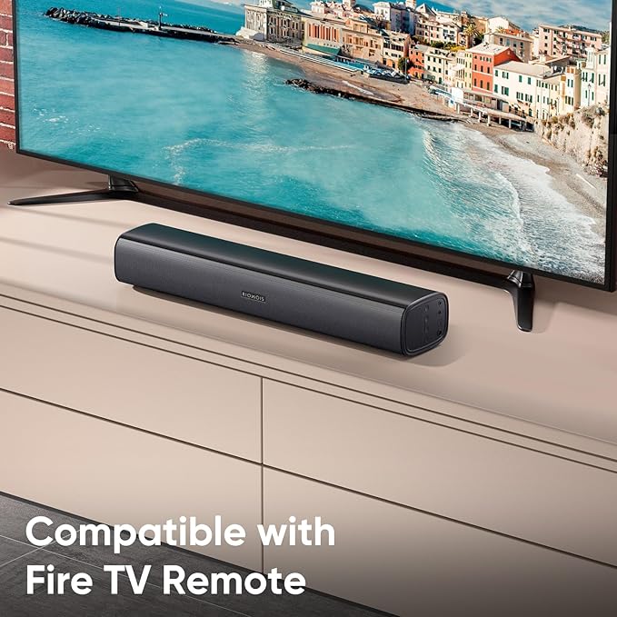 Sound Bar for Smart TV, Soundbar for TV with Bass Reflector and Easy Set up, Home Audio Surround Sound System for TV PC Projector, Wall Mountable