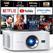 HAPPRUN Outdoor Smart Projector 4K Decoding, Built-in Apps, 30W Dolby Audio - Image 1