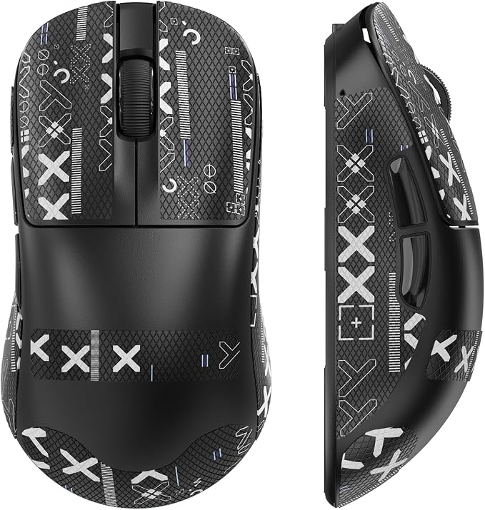 ZIYOU LANG×Magic-Refiner AJ199 Lightweight Wireless Gaming Mouse,Tri-Mode(2.4G/Wired/BT),24K DPI,PAW3311 Optical Sensor,1000Hz Polling Rate,600mAh,49g Ergonomic Mice for Mid-Large Hands-Black&Sticker