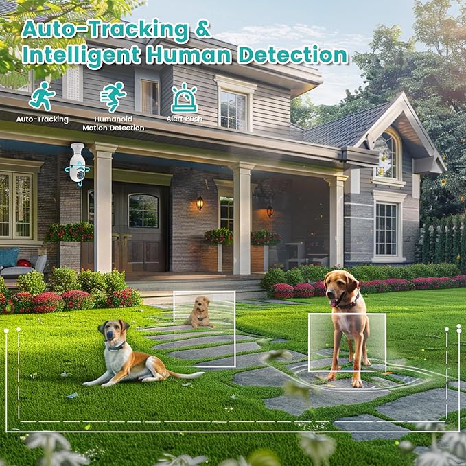 E26 Socket Security Camera - 2K HD WiFi Camera with Night Vision, Motion Detection, Two-Way Audio, Indoor/Outdoor Cameras for Home Security,Support WiFi & 2.4GHz (1PCS)