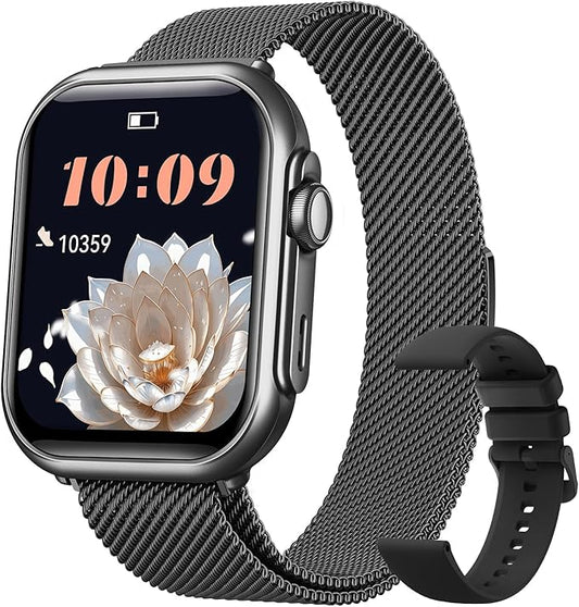 Smart Watches for Women Men, 1.83" HD Smart Watch for Android iPhone with Calls/Messages/Notifications, Sleep/Heart Rate/SpO2/Blood Pressure Monitor, 110+ Sports Modes Fitness Watch, 1000mAh Battery