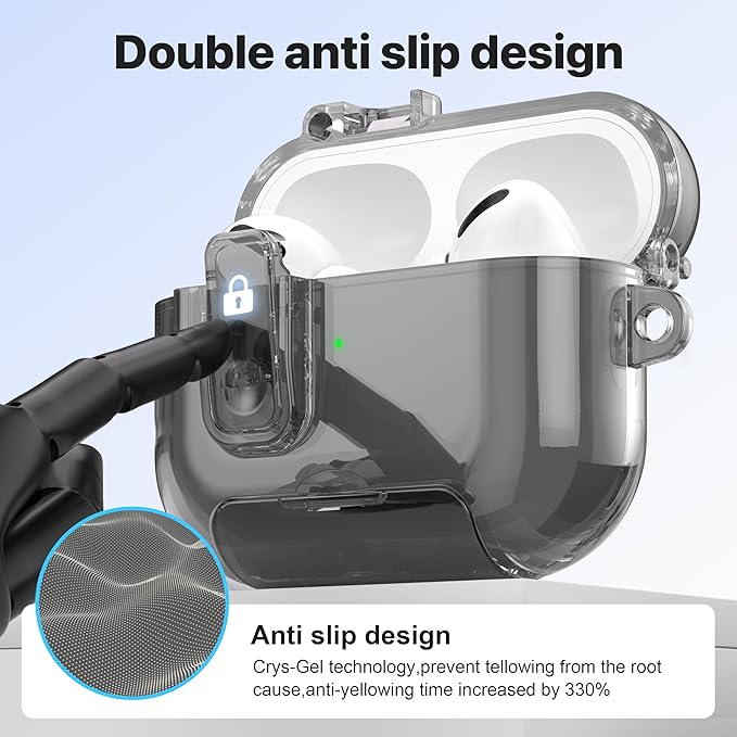 Valkit Compatible Airpods Pro 2nd Generation Case Clear, Soft TPU AirPods Pro 2 Case Transparent Protective Cover for Women Men Shockproof iPods Pro 2 Cases Skin for Airpods Pro 2 Charging Cases