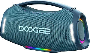 Portable Wireless Speaker,250W Peak/220W RMS Loud Boombox,Powerful Sound,14H Playtime,IPX5 Water-Resistant,RGB Lights,TWS Pairing,USB/TF/AUX,Shoulder Strap for Party,Camping and Outdoor