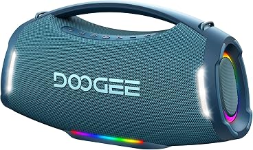 Portable Wireless Speaker,250W Peak/220W RMS Loud Boombox,Powerful Sound,14H Playtime,IPX5 Water-Resistant,RGB Lights,TWS Pairing,USB/TF/AUX,Shoulder Strap for Party,Camping and Outdoor - Image 1