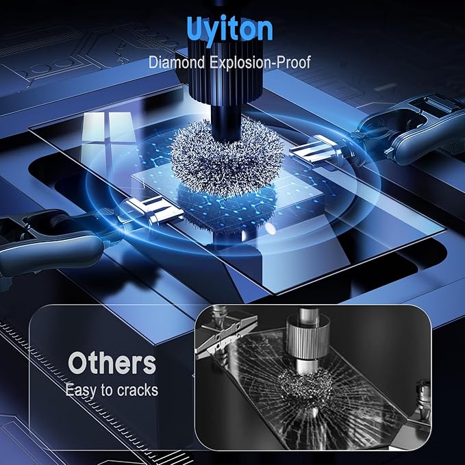Uyiton UnBreak-Glass for Samsung Galaxy S24 Ultra Screen Protector, [Ultrasonic Fingerprint Support][Auto-Alignment Frame] Scratch-Resistant Bubble-Free S24 Ultra Screen Protector(6.8'' 5G), 2 Pack
