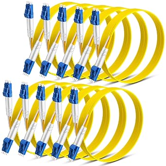 Threlaco 2 M/ 6.56 ft 10 Pack Lc to Lc Single Mode Fiber Cable Os2