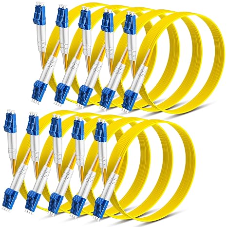 Threlaco 2 M/ 6.56 ft 10 Pack Lc to Lc Single Mode Fiber Cable Os2