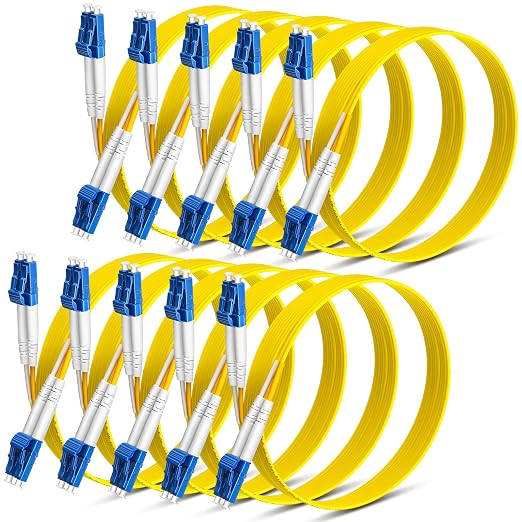 Threlaco 2 M/ 6.56 ft 10 Pack Lc to Lc Single Mode Fiber Cable Os2
