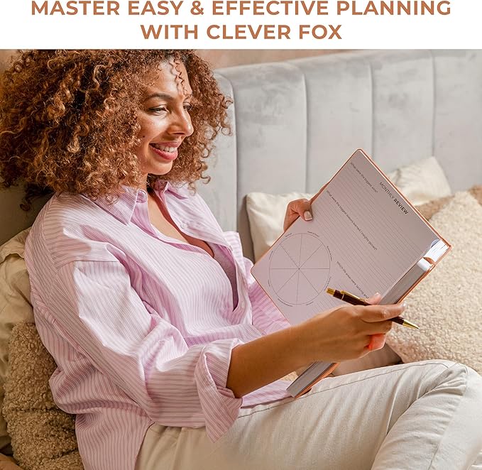 Clever Fox Planner PRO Dated (Jan 2026–Jan 2027) Weekly & Monthly Life Planner to Increase Productivity, Time Management and Hit Your Goals – Organizer, Gratitude Journal – A4 Size (Orange)