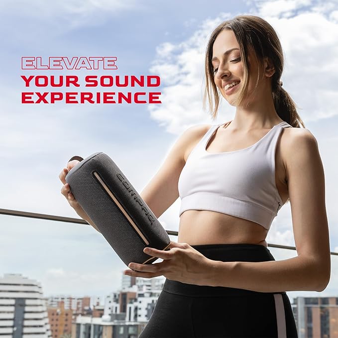 Compaq 40W Bluetooth Speaker – Portable Speaker with Bluetooth 5.3, IPX6 Waterproof, Uninterrupted Playtime, LED – Power and Performance for Indoor and Outdoor