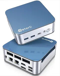 Getorli Mini PC AMD Ryzen 7 6800H (Beats 7640HS/7730U) 8C/16T, Max 4.7 GHz Small Desktop Computer 32GB LP DDR5 RAM 1TB SSD Compact PCs 4K HDMI DP WiFi 6 BT5.3 Dual LAN(1000Mbps) Gaming PC - Image 1