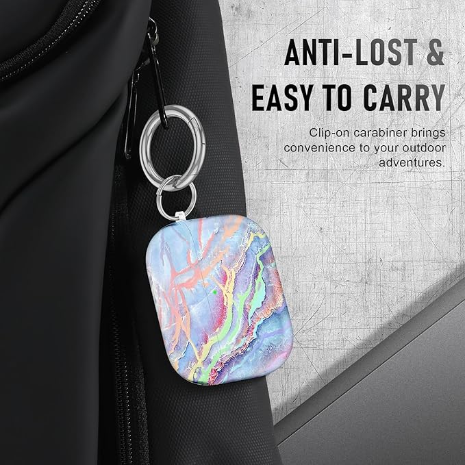 for AirPods Pro 3 Case (2025) with Cleaner Kit, Cute Soft Silicone Cover Compatible AirPods Pro 3rd Genera case with Keychain for Women Men with Keychain for Airpod Pro case(2025) Colorful Marble