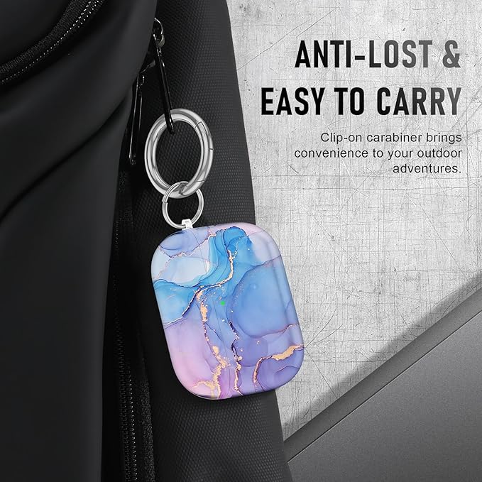 for AirPods Pro 3 Case (2025) with Cleaner Kit, Cute Soft Silicone Cover Compatible AirPods Pro 3rd Genera case with Keychain for Women Men with Keychain for Airpod Pro case(2025) Blue Marble
