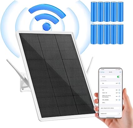 Solar 4G LTE Modem Router, Outdoor 2.4Ghz WiFi Hotspot, VSIM & SIM Card-Slot, Built-in 26000mAh Battery, IP66 Waterproof, Ideal for Trail Camera Security Camera