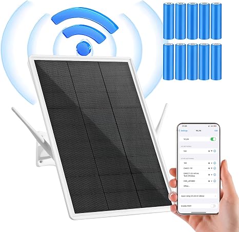 Solar 4G LTE Modem Router, Outdoor 2.4Ghz WiFi Hotspot, VSIM & SIM Card-Slot, Built-in 26000mAh Battery, IP66 Waterproof, Ideal for Trail Camera Security Camera