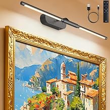 Glendan 24" Wireless Picture Light for Wall, Rechargeable Art Light with Remote, 8000mAh Battery Operated, 3 Color Modes & Brightness Levels, Memory Timer, for 16-30" Painting Frame Gallery - Image 1