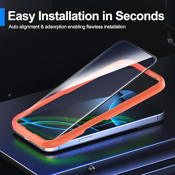 Ailun 3 Pack Screen Protector for iPhone 16 Pro Max [6.9 inch] + 3 Pack Camera Lens Protector with Installation Frame,Case Friendly Tempered Glass Film[9H Hardness][Not for iPhone 16e/16/16 Pro/Plus]