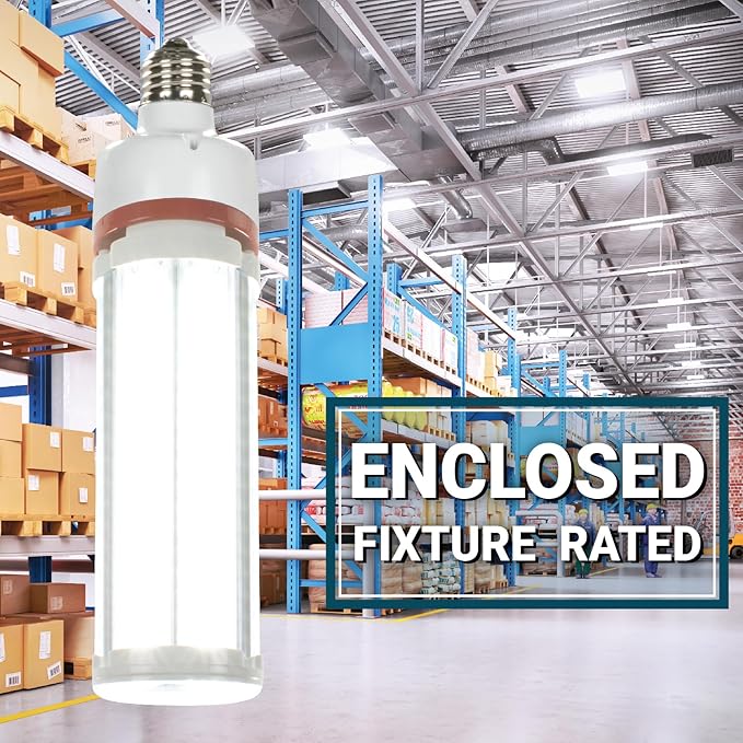 GT-Lite Commercial LED COB Light Bulb, 45W, 6975 Lumens, E26 Base, High Efficiency, Energy Saving, Damp Rated, Easy Installation, for Garage, Workshop, Warehouse, Basement