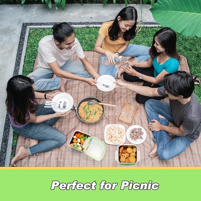 6 Pack Stainless Steel Sandwich Containers with Lids 25. 4 oz Metal Food Container for Lunch Boxes with Airtight Silicone Seal for Sandwiches and Snacks