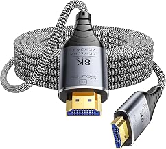 Fiber Optic HDMI Cable 50ft, 8K Long Active HDMI 2.1 Cable 48Gbps Ultra High Speed Braided 8K@60Hz 4K@120Hz, Dynamic HDR, eARC, HDCP 2.2&2.3, 3D, for Laptop, PC, PS5, Xbox, HDTV, Projectorr, Monitor - Image 1