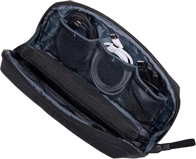 Thule Aion Travel Organizer - 2-in-1 Pouch Includes Travel Wallet and Electronics Bag - RFID Blocking Zipper Pouch - Internal Pockets to Stay Organized - 100% Recycled Waxed PFC-Free Fabric