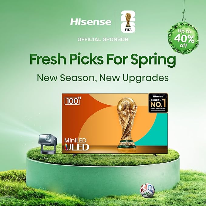 Hisense 40-Inch Class A4 Series FHD 1080p Smart Fire TV (40A4NF, 2025 Model) - DTS Virtual: X, Slim Bezel Design, Alexa Built in, Streaming TV, Black