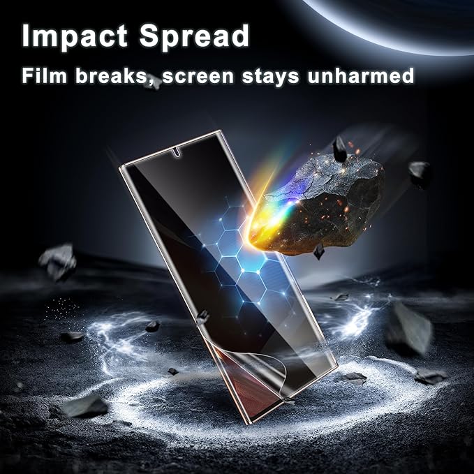2 Pack for Samsung Galaxy Note 20 Ultra Privacy Screen Protector [Not Glass], 2 Pack Lens Protectors, Fingerprint Compatible, Anti Spy, Privacy Screen Protector for Note 20 Ultra 5G