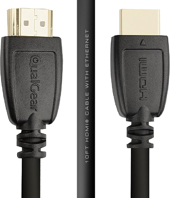 QualGear High Speed HDMI 2.0 Cable with Ethernet (3 Feet - 12 Pack) - 100% OFC Copper, 24K Gold Plated Contacts, Triple-Shielded. Supports 4K Ultra HD, 3D, 18 Gbps, ARC (QG-CBL-HD20-3FT-12PK)