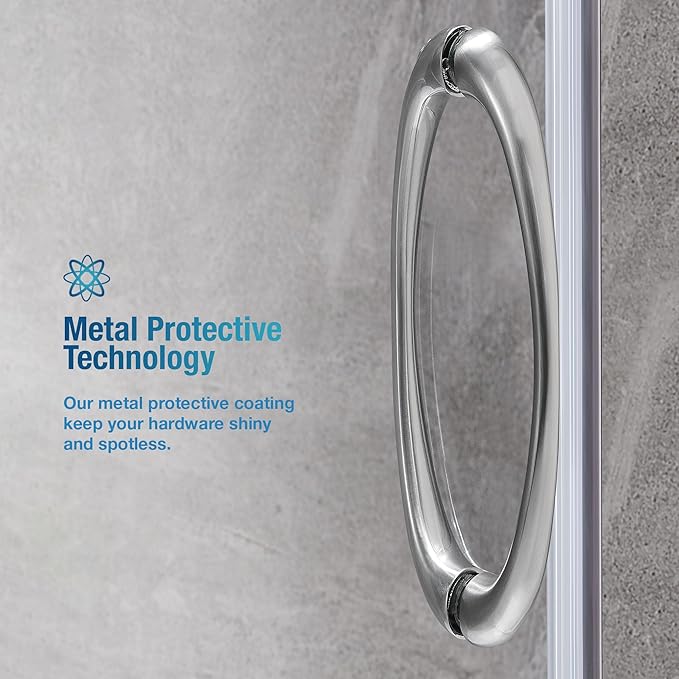 OVE Decors Breeze 36 in. Corner Shower Clear Sliding Door with Walls and Base in Satin Nickel Finish