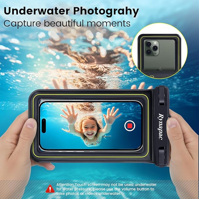 Floating Waterproof Phone Pouch, 2 Pack IP68 Waterproof Phone Case for iPhone 17 16 15 Pro Max Galaxy S25 S24 Ultra Up to 7", Cellphone Dry Bags Beach Cruise Essentials with Lanyard