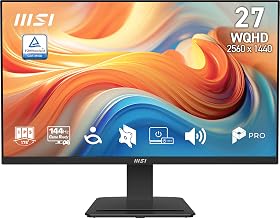 msi PRO MP273Q E14 27-inch IPS 2560 x 1440 (QHD) Computer Monitor, 144Hz,Adaptive-Synch, HDMI, DP Port, VESA Mountable, Tilt, Speaker, 1ms, Black - Image 1