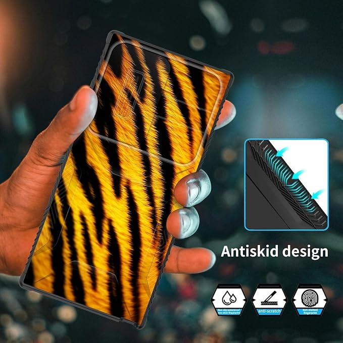 for Galaxy S26 Ultra Case Built in Slide Camera Lens Cover,Heavy Duty Shockproof Protection Dual Layer Case for Samsung Galaxy S26 Ultra 6.9" 2026,Tiger Texture Print
