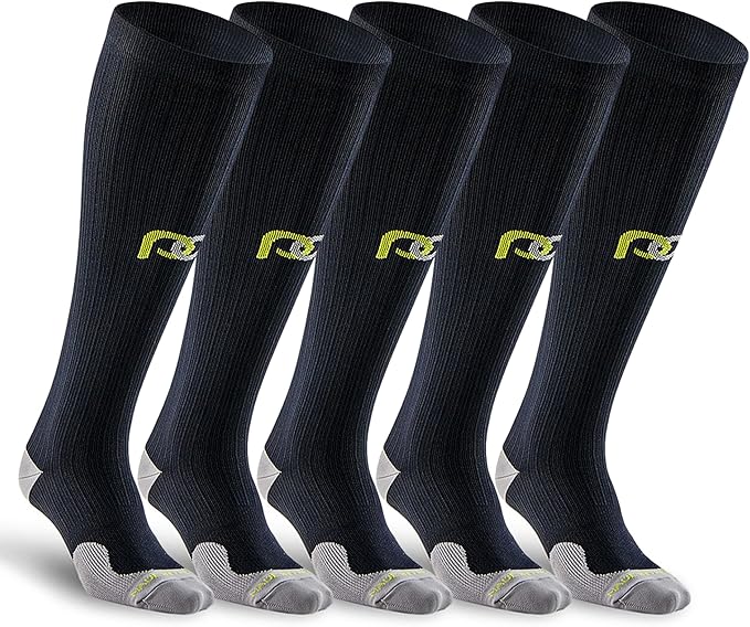 PRO Compression Running Marathon Socks - Calf-Length Travel and Sports Compression Socks for Foot and Ankle Support, Unisex