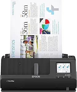 Epson Workforce ES-C380W Wireless Compact Desktop Document Scanner with 2-Sided Scanning and Auto Document Feeder (ADF) for PC and Mac