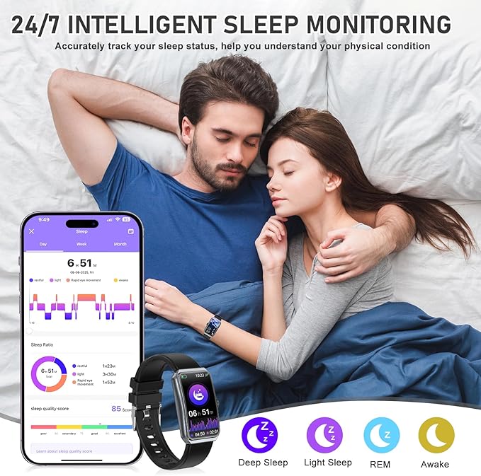 Fitness Tracker with 24/7 Heart Rate, Blood Oxygen, Sleep Tracker, Waterproof Fitness Watch, Activity Tracker with Step Tracker for Women Men