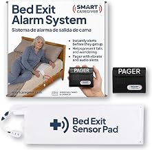 Smart Caregiver Bed Exit Alarm with Wireless Pager - Early Alert Fall Prevention for Seniors and Elderly - Weight Sensing Bed Pad Alerts Caregiver When They Get Up - USA Company and Customer Service - Image 1