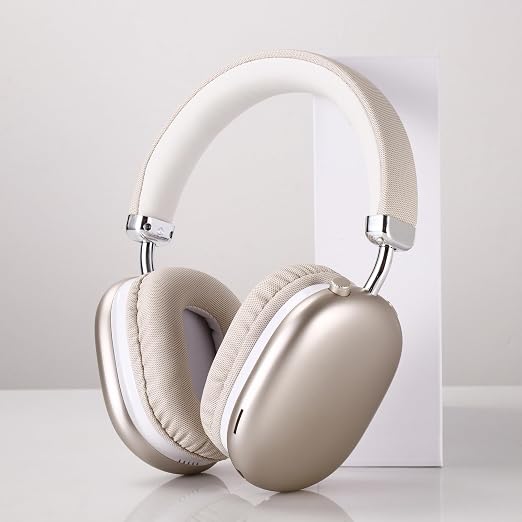 BT1638 Over-Ear Wireless Headphones, Premium Padded Headband, Champagne USB-C Charging, Bluetooth Headphones， Long Endurance Flight of up to 40 Hours，Fashionable and Colorful (Gold)