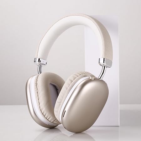 BT1638 Over-Ear Wireless Headphones, Premium Padded Headband, Champagne USB-C Charging, Bluetooth Headphones， Long Endurance Flight of up to 40 Hours，Fashionable and Colorful (Gold)