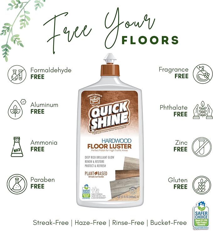 Quick Shine Floor Cleaner, Polish & Protectant Bundle (2 Packs)