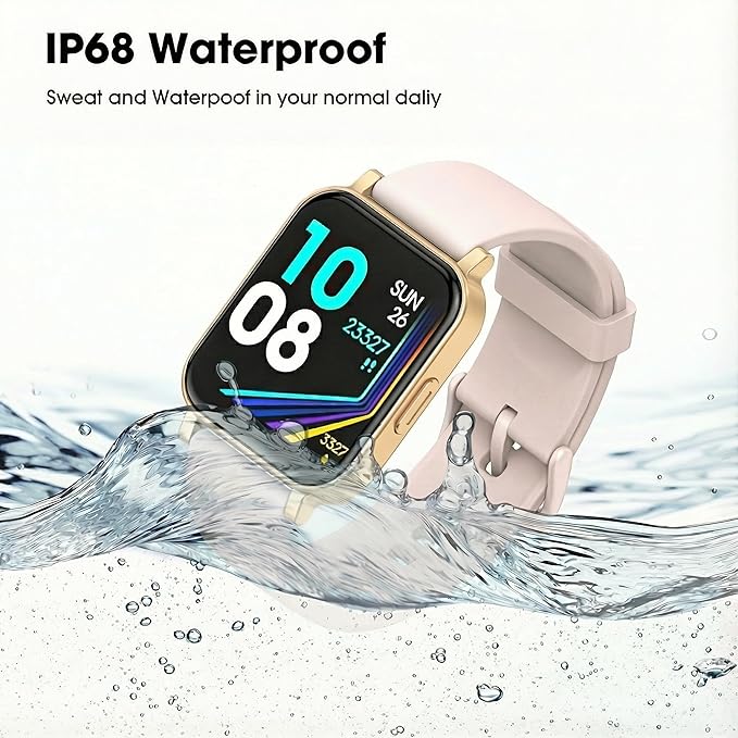 Fitness Tracker, Fitness Watch with Blood Oxygen, Heart Rate Monitor, Steps Calories Counter, Sleep Monitor, Pedometer IP68 Waterproof, Smart Watch for Android iPhones