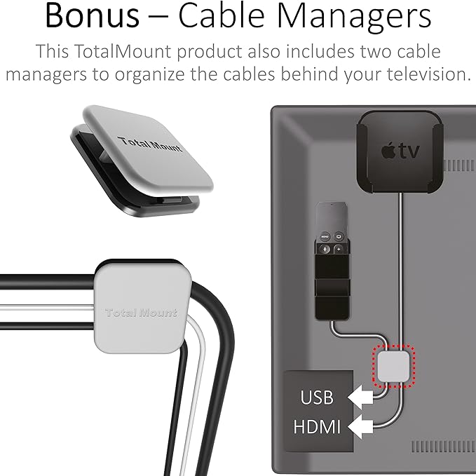TotalMount Remote Holder for Apple TV (Safeguards Black Apple TV Remote Controls)