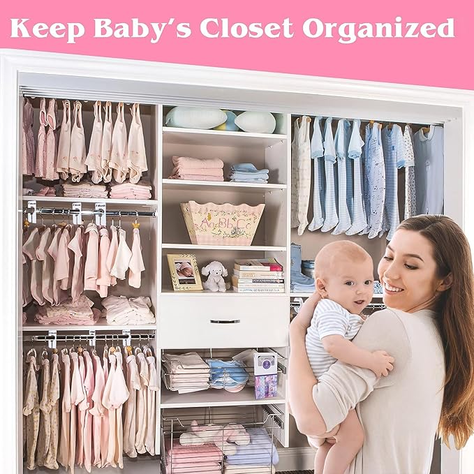 30 PCS Clothing Rack Dividers - Closet Dividers for Hanging Clothes, Size Tabs for Sorting by Size, Color, Style