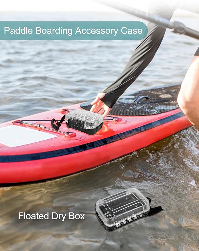 Avlcoaky Small Waterproof Box Small Waterproof Case Watertight Container Mini Dry Box Waterproof Case Watertight Key Pouch Holder for Snorkeling Kayaking Boating