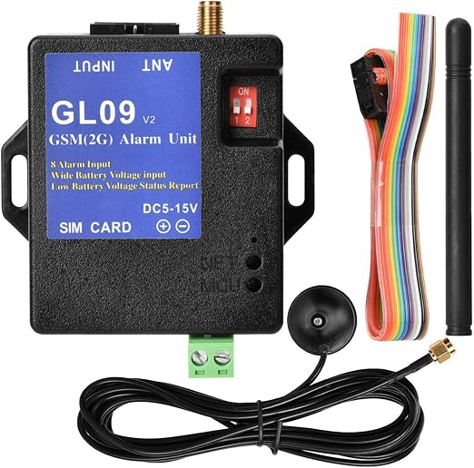 The GL09 8-Channel Battery-Powered GSM Alarm System Supports SMS Alarms and Customizable SMS Messages. Ideal for Home Security/Warehouse Protection in Remote, unattended Locations.